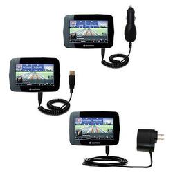 Gomadic Deluxe Kit for the Navigon 2120 max includes a USB cable with Car and Wall Charger - Brand w