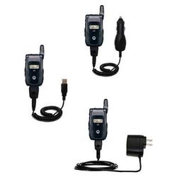 Gomadic Deluxe Kit for the Nextel i560 includes a USB cable with Car and Wall Charger - Brand w/ Tip
