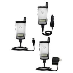 Gomadic Deluxe Kit for the Nextel i830 includes a USB cable with Car and Wall Charger - Brand w/ Tip