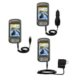 Gomadic Deluxe Kit for the Orange SPV M3100 includes a USB cable with Car and Wall Charger - Brand w