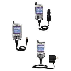 Gomadic Deluxe Kit for the PalmOne Treo 700p includes a USB cable with Car and Wall Charger - Brand