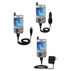 Gomadic Deluxe Kit for the PalmOne Treo 700w includes a USB cable with Car and Wall Charger - Brand