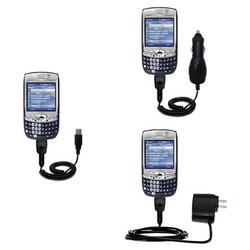 Gomadic Deluxe Kit for the PalmOne Treo 750 includes a USB cable with Car and Wall Charger - Brand w