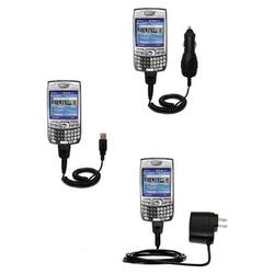 Gomadic Deluxe Kit for the PalmOne Treo 750v includes a USB cable with Car and Wall Charger - Brand