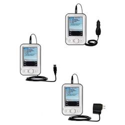 Gomadic Deluxe Kit for the PalmOne z22 includes a USB cable with Car and Wall Charger - Brand w/ Tip