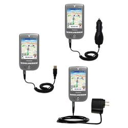 Gomadic Deluxe Kit for the Pharos GPS 525 includes a USB cable with Car and Wall Charger - Brand w/