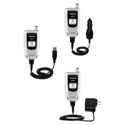 Gomadic Deluxe Kit for the Samsung D357 includes a USB cable with Car and Wall Charger - Brand w/ Ti