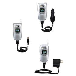 Gomadic Deluxe Kit for the Samsung SGH-P510 includes a USB cable with Car and Wall Charger - Brand w