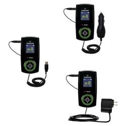 Gomadic Deluxe Kit for the Samsung SGH-T539 includes a USB cable with Car and Wall Charger - Brand w