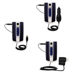 Gomadic Deluxe Kit for the Samsung SGH-T639 includes a USB cable with Car and Wall Charger - Brand w