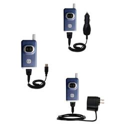 Gomadic Deluxe Kit for the Samsung SGH-X400 includes a USB cable with Car and Wall Charger - Brand w