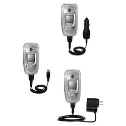 Gomadic Deluxe Kit for the Samsung SGH-X800 includes a USB cable with Car and Wall Charger - Brand w