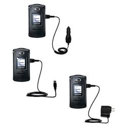 Gomadic Deluxe Kit for the Samsung SGH-Z540 includes a USB cable with Car and Wall Charger - Brand w