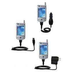 Gomadic Deluxe Kit for the Samsung SGH-i700 includes a USB cable with Car and Wall Charger - Brand w