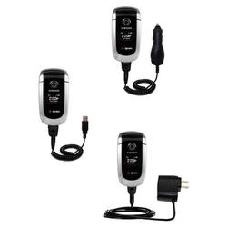 Gomadic Deluxe Kit for the Samsung SPH-A560 includes a USB cable with Car and Wall Charger - Brand w