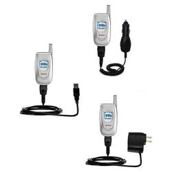 Gomadic Deluxe Kit for the Samsung SPH-A620 includes a USB cable with Car and Wall Charger - Brand w (BDK-0262-18)