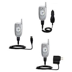 Gomadic Deluxe Kit for the Samsung SPH-A680 includes a USB cable with Car and Wall Charger - Brand w (BDK-0266-18)