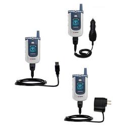 Gomadic Deluxe Kit for the Samsung SPH-A700 includes a USB cable with Car and Wall Charger - Brand w
