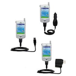 Gomadic Deluxe Kit for the Samsung SPH-i700 includes a USB cable with Car and Wall Charger - Brand w