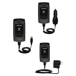 Gomadic Deluxe Kit for the Samsung SYNC SGH-A707 includes a USB cable with Car and Wall Charger - Br