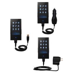 Gomadic Deluxe Kit for the Samsung YP-P2AB includes a USB cable with Car and Wall Charger - Brand w/