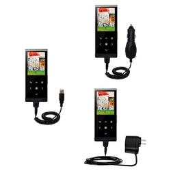 Gomadic Deluxe Kit for the Samsung YP-P2JARY includes a USB cable with Car and Wall Charger - Brand