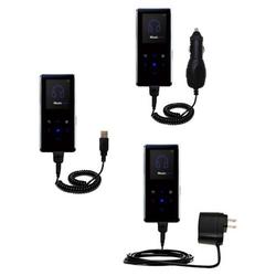 Gomadic Deluxe Kit for the Samsung Yepp K3 includes a USB cable with Car and Wall Charger - Brand w/