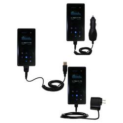 Gomadic Deluxe Kit for the Samsung Yepp YP-K5 2GB includes a USB cable with Car and Wall Charger - B