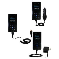 Gomadic Deluxe Kit for the Samsung Yepp YP-K5 4GB includes a USB cable with Car and Wall Charger - B