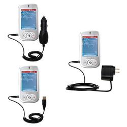 Gomadic Deluxe Kit for the Vodaphone VPA IV includes a USB cable with Car and Wall Charger - Brand w