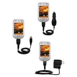 Gomadic Deluxe Kit for the i-Mate PDA2k includes a USB cable with Car and Wall Charger - Brand w/ Ti