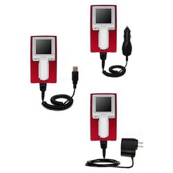 Gomadic Deluxe Kit for the iRiver H10 20GB includes a USB cable with Car and Wall Charger - Brand w/