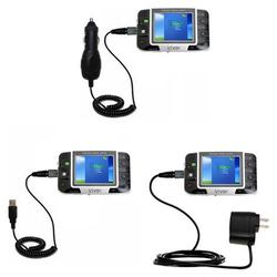 Gomadic Deluxe Kit for the iRiver PMP-100 includes a USB cable with Car and Wall Charger - Brand w/