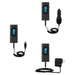 Gomadic Deluxe Kit for the iRiver T50 includes a USB cable with Car and Wall Charger - Brand w/ TipE