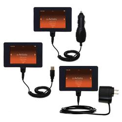 Gomadic Deluxe Kit for the iRiver U10 1GB includes a USB cable with Car and Wall Charger - Brand w/