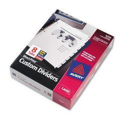 Avery-Dennison Direct Print® 3 Hole Dividers for Laser/Ink Jet/Color Laser, 8 Tab, 24 Sets/Pack