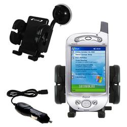 Gomadic Dopod 686 Auto Windshield Holder with Car Charger - Uses TipExchange