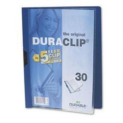 Duarable Office Products Corp. DuraClip® Clear Front Vinyl Report Cover, 30 Sheet Capacity, Dark Blue