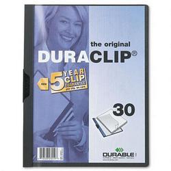 Duarable Office Products Corp. DuraClip® Clear Front Vinyl Report Cover, 30 Sheet Capacity, Graphite