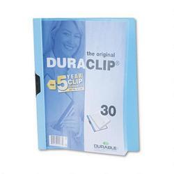 Duarable Office Products Corp. DuraClip® Clear Front Vinyl Report Cover, 30 Sheet Capacity, Light Blue