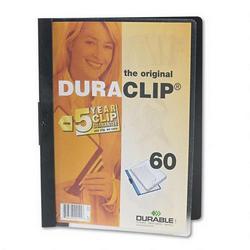 Duarable Office Products Corp. DuraClip® Clear Front Vinyl Report Cover, 60 Sheet Capacity, Black