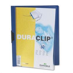 Duarable Office Products Corp. DuraClip® Clear Front Vinyl Report Cover, 60 Sheet Capacity, Dark Blue