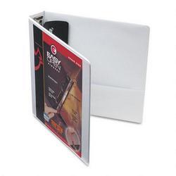 Cardinal Brands Inc. EasyOpen® ClearVue™ Locking Round Ring Binder, 1 1/2 Capacity, White