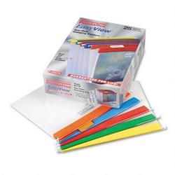 Esselte Pendaflex Corp. EasyView™ Poly Hanging Folders, 1/5 Cut Asstd Top Color Bar/Tabs, Letter, 25/Bx