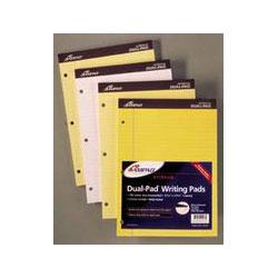 Ampad/Divi Of American Pd & Ppr Evidence® White Dual Pad with Narrow Rule, 8 1/2 x 11 3/4, 100 Sheets