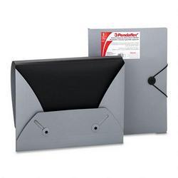 Esselte Pendaflex Corp. Extra Capacity Single Pocket Document Wallets, Silver/Black