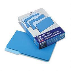 Esselte Pendaflex Corp. File Folders, Recycled, 2 Tone Blue, Legal Size, Top Tab, 1/3 Cut, 100/Box