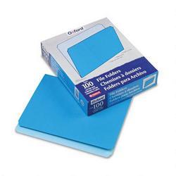 Esselte Pendaflex Corp. File Folders, Recycled, 2 Tone Blue, Letter, Top Tab, Straight Cut, 100/Box