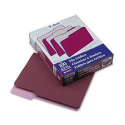 Esselte Pendaflex Corp. File Folders, Recycled, 2 Tone Burgundy, Letter Size, Top Tab, 1/3 Cut, 100/Box