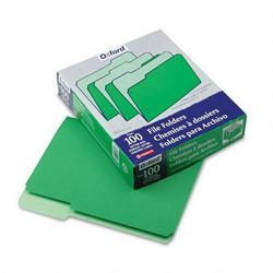 Esselte Pendaflex Corp. File Folders, Recycled, 2 Tone Green, Letter Size, Top Tab, 1/3 Cut, 100/Box